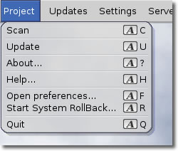 Project Menus