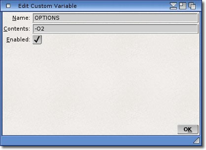 Configure makefile Variable