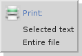 Printer Popup Menu