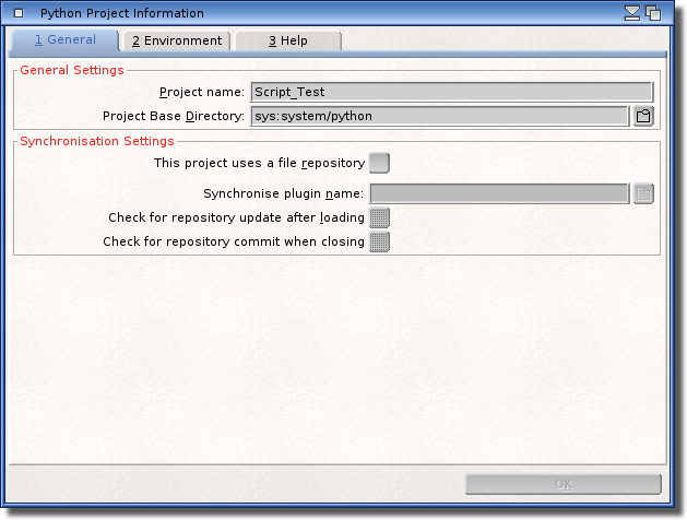 General Python Project settings